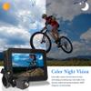 BEUDUOQI Bike Mirror,1080P AHD Bicycle Rear View Camera with 4.3" Screen,130 Wide Angle Color Night Vision Taillight Bike Camera 360 Adjustable,Bike Accessories for Most Bikes view 3