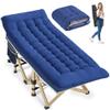 Candockway Folding Camping Cot with Comfy Mattress(Blue),600LBS(Max Load),Portable Cot Bed for Adults Include Carry Bags,28" Wider Sleeping Cots for Home,Office Nap,Outdoor Travel Camp Beach view 1
