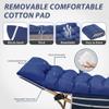 Candockway Folding Camping Cot with Comfy Mattress(Blue),600LBS(Max Load),Portable Cot Bed for Adults Include Carry Bags,28" Wider Sleeping Cots for Home,Office Nap,Outdoor Travel Camp Beach view 4
