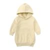 Toddler Baby Girls Long Sleeve Hoodies Dress Fall Trendy Fleece Sweatshirts Outfits Hooded Dresses (Khaki, 3-4 Years) view 2