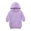 Toddler Baby Girls Long Sleeve Hoodies Dress Fall Trendy Fleece Sweatshirts Outfits Hooded Dresses (Purple, 4-5 Years) view 2