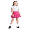 Auranso Girls Pleated Skirt Kids Tennis Elastic Waist Uniform Plaid Skirt Rose Red 13-14Y view 2