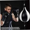Boxing Pear Shape PU Speed Ball Pear Training Speedball Swivel Punch Bag Hanging Swivel Punch Ball for Boxing Punching Exercise Speedball Speed Bag Punch Fitness Training Ball(Black White) Hang view 4