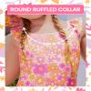 Angel season Toddler Swimsuit Girls 3T Bathing Suit Girl One Piece Swimwear for Little Kids with Upf50+ Cute Ruffle Summer Swimming Suit Quick Dry for Beach Sport Crossback Pink Yellow Floral Size 3T view 3