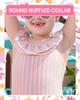 Angel season Swimming Suit for Girls one Piece Swimsuits for Bathing Suit Girl with UPF 50+ Cute Swimwear Rainbow Stripe Ruffle Lightweight Summer Beach Sport Quick Dry Size 5-6 view 4