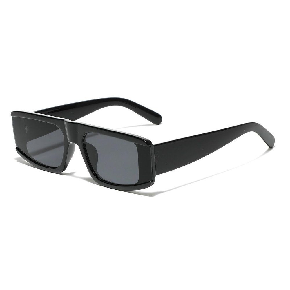 helena Small Rectangle Punk Sunglasses Women 2024 Luxury One-Piece Square Sun Glasses For Ladies Outdoor Eyewear S67 (black)