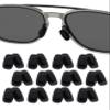 12 Pairs Replacement Nose Pads Nosepiece for Costa South Point/Flagler/Ponce/Fernandina/Shipmaster/Wader/Peli; for Oakley Cartridge/Spindle/Latch Key/Diecutter/Latch Alpha/Lugplate Glasses, Black view 1