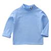 Toddler Baby Girl Boys Long Sleeve Turtleneck T-Shirt Basic Solid Color Thermal Shirts Kid (Light Blue, 2-3 Years) view 1