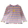 Baby Toddlers Long Sleeve Shirts Little Kid Cotton Rainbow Striped Crew Neck Blouse Top Girls (Pink, 18-24 Months) view 1