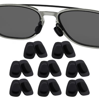 8 Pairs Replacement Nose Pads Nose Pieces for Costa South Point/Flagler/Ponce/Fernandina/Shipmaster/Wader/Peli; for Oakley Cartridge/Spindle/Latch Key/Diecutter/Latch Alpha/Lugplate Glasses, Black