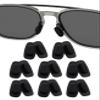 8 Pairs Replacement Nose Pads Nose Pieces for Costa South Point/Flagler/Ponce/Fernandina/Shipmaster/Wader/Peli; for Oakley Cartridge/Spindle/Latch Key/Diecutter/Latch Alpha/Lugplate Glasses, Black view 1