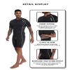 DEMMET Wetsuit Top Short Sleeve 1.5mm/3mm Neoprene Shorts Wetsuit Jacket Men Women High Stretch Wetsuit Couple's Front Zip Wetsuit Swim Dive Snorkeling Surf Kayak Canoe view 4