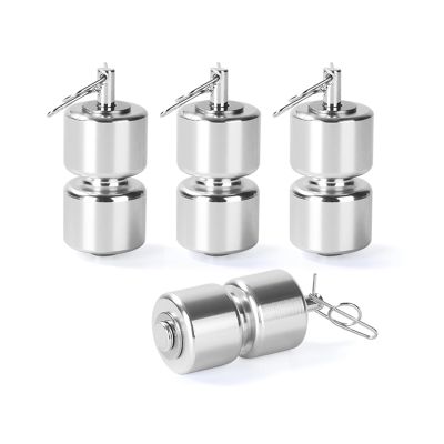 4Pcs Aluminum Alloy Rollers Pins Washers Rings Silvery with EZ Spring Clips Compatible with Gorilla Lift Trailer Gate Assist,Compatible with Trailer Tailgate Lift Assist Rollers Kit