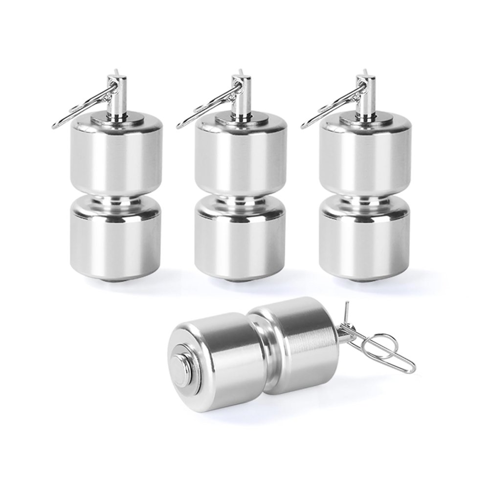 4Pcs Aluminum Alloy Rollers Pins Washers Rings Silvery with EZ Spring Clips Compatible with Gorilla Lift Trailer Gate Assist,Compatible with Trailer Tailgate Lift Assist Rollers Kit