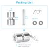 4Pcs Aluminum Alloy Rollers Pins Washers Rings Silvery with EZ Spring Clips Compatible with Gorilla Lift Trailer Gate Assist,Compatible with Trailer Tailgate Lift Assist Rollers Kit view 2