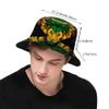 Jamaican Lion Flag Bucket Hat Unisex Fashion Summer Sun Hat Jamaica Fisherman Hat Patriotic Hats Outdoor Travel Beach Hat for Men Women view 3