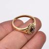 HighLightIN 925 Sterling Silver Ring | Natural Garnet Gemstone Ring | CZ Ring | Gold Plated Silver Ring | Dainty Ring | Promise Ring | Engagement Ring (5) view 3