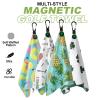 Magnetic Golf Towel for Golf Bags Microfiber Fabric Waffle Pattern Towels for Men or Women, Magnet Golf Towel with Heavy Duty Carabiner Clip Golf Accessories (Pineapple) view 4