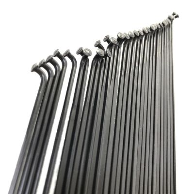 USZIJIE 36Pcs/lot Pillar 1423 PSR Spokes J-Hook J-Type J-Bend Gauge 14G 2.0 J-Curve Flat Bladed 168mm - 302mm Road Bike(290mm)