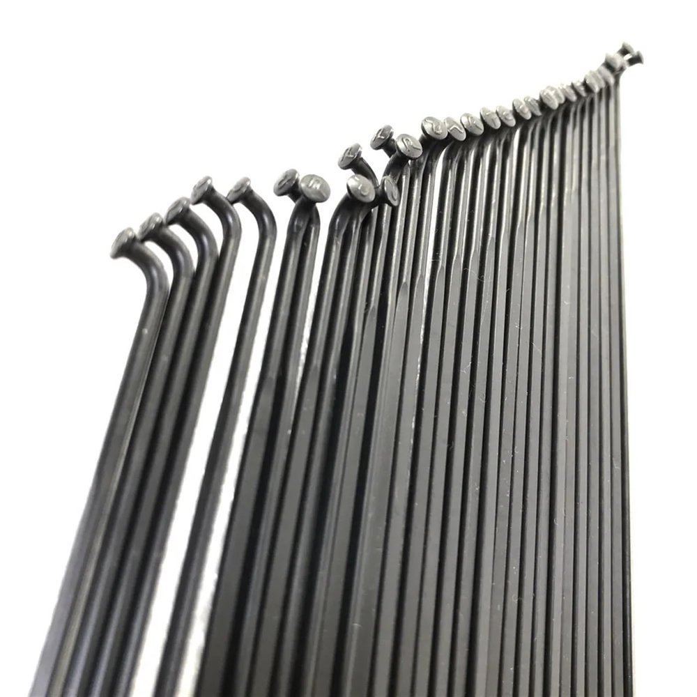 USZIJIE 36Pcs/lot Pillar 1423 PSR Spokes J-Hook J-Type J-Bend Gauge 14G 2.0 J-Curve Flat Bladed 168mm - 302mm Road Bike(290mm)