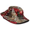 Christmas Kitten Bucket Hats for Women Men, Merry Christmas Fisherman Hat Travel Beach Hat Casual Caps Xmas Holiday Decoration view 2