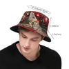 Christmas Kitten Bucket Hats for Women Men, Merry Christmas Fisherman Hat Travel Beach Hat Casual Caps Xmas Holiday Decoration view 3