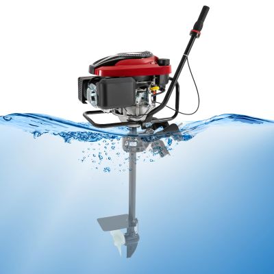4 Stroke Outboard Motor Engine 8HP Boat Engine 196CC with Air Cooling, 1.5L/0.4gal, Marine Boat Motor for Inflatable Boats, Iron Boats, Plastic Boats, Fiberglass Boats, Wooden Boats