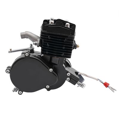 GOSHET 2-Stroke Bicycle Engine, 80CC 1.65HP Petrol Gas Engine Bike Motor Kit Motorized Bicycle Single Cylinder Engine Aluminum CDI Mixed Oil, 2L Fuel Tank 5500RPM Speed for Most 26-28" Wheeled Bikes