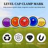 TSYIDUI Golf Ball Marker Round Cap Clip Mark with Level Function,Magnet Golf Ball Marker Hat Clip,Golf Ball Marker Level,Bubble Level Golf Ball Marker,Golf Putting Aid & Green Reader (Blue*2) view 2