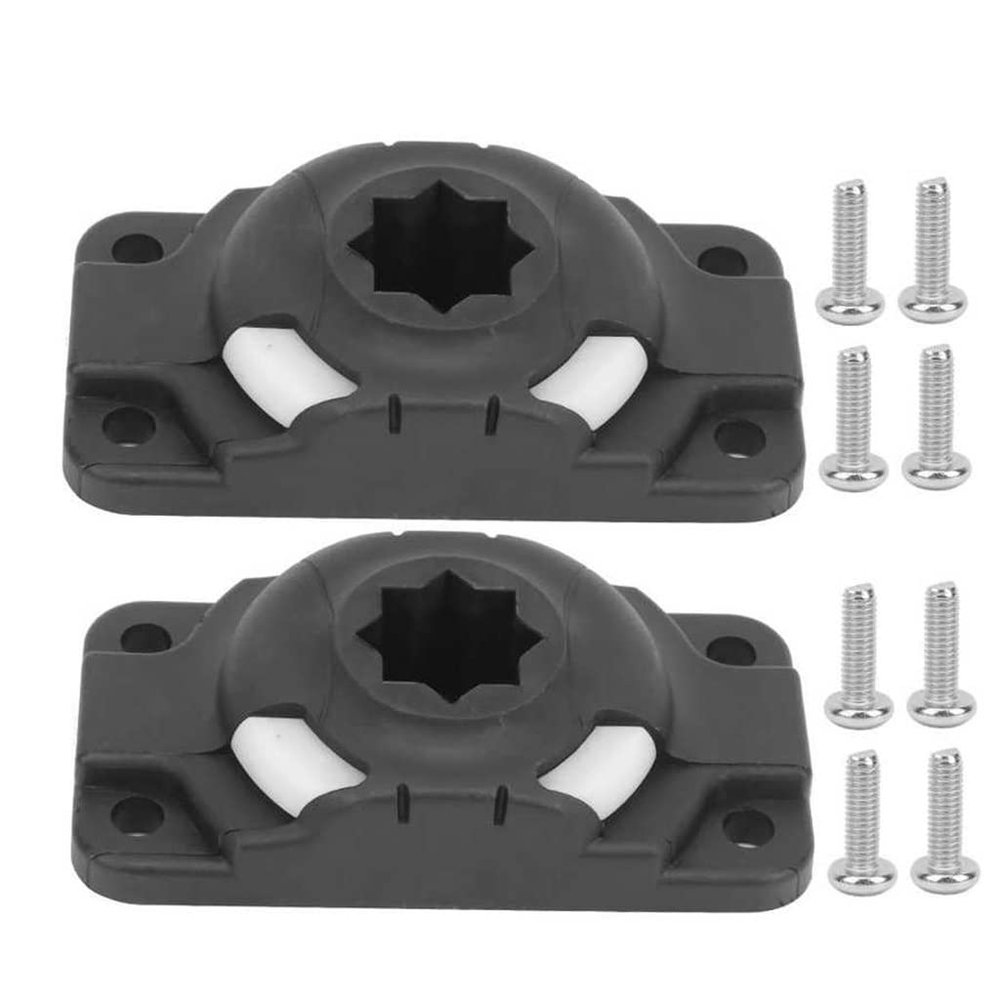 2pcs Inflatable Boat Rod Holder Mount Base Canoe Slide Rail Fishing DIY Accessories (As Show 1)