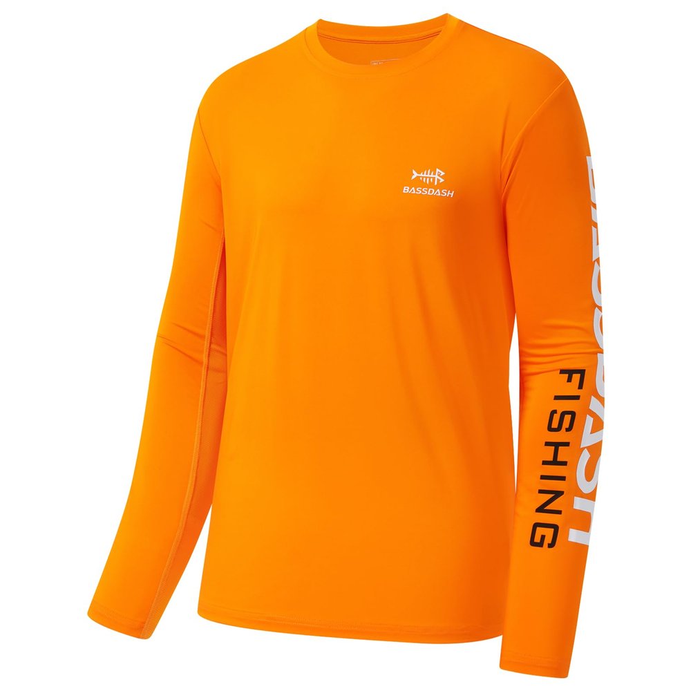 BASSDASH Fishing T Shirts for Men UV Sun Protection UPF 50+ Long Sleeve Tee T-Shirt