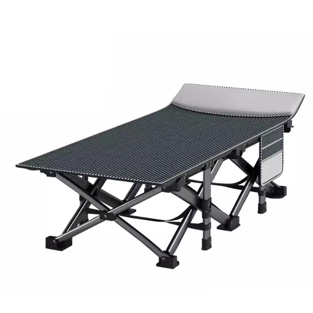 WDFYJ Camping Cot, 29.5In Folding Camping Cot, for Adults 600D Double Layer Oxford Cots for Camping W/Carry Bag for Home Office Nap Beach Travel, 300LBS