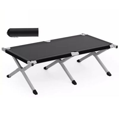 WDFYJ Camping Cot, Military Cot Portable Camping Cots for Sleeping 74.8"x24.4"x16.5" Folding Bed for Adults Teen Outdoor Travel, Support 300 Lbs