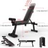 FENOKD Adjustable Weight Bench,Folding Multi Exercise Dumbbells Bench,Training Gyms Fitness Equipment,Adjustable Foldable Incline Decline Flat Workout Bench,For Beginners And Professionals view 2