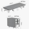 Rollaway Folding Bed with Mattress, Foldable Bed On Wheels for Office Nap Living Room Portable Fold Up Guest Cot with Sturdy Steel Frame, Rollaway Cot Single(190 * 75 * 30cm) view 2
