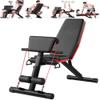 FENOKD Foldable Home Gym Adjustable Weight Bench Workout Bench Dumbbell Flat Incline Decline Sit Up Incline Abs Benchs Flat Fly Weight Press Fitness