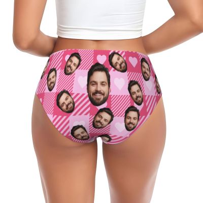 Custom Underwear for women Personalized Underwear with picture text name Panties Funny Gifts for Her Naughty boy shorts Large
