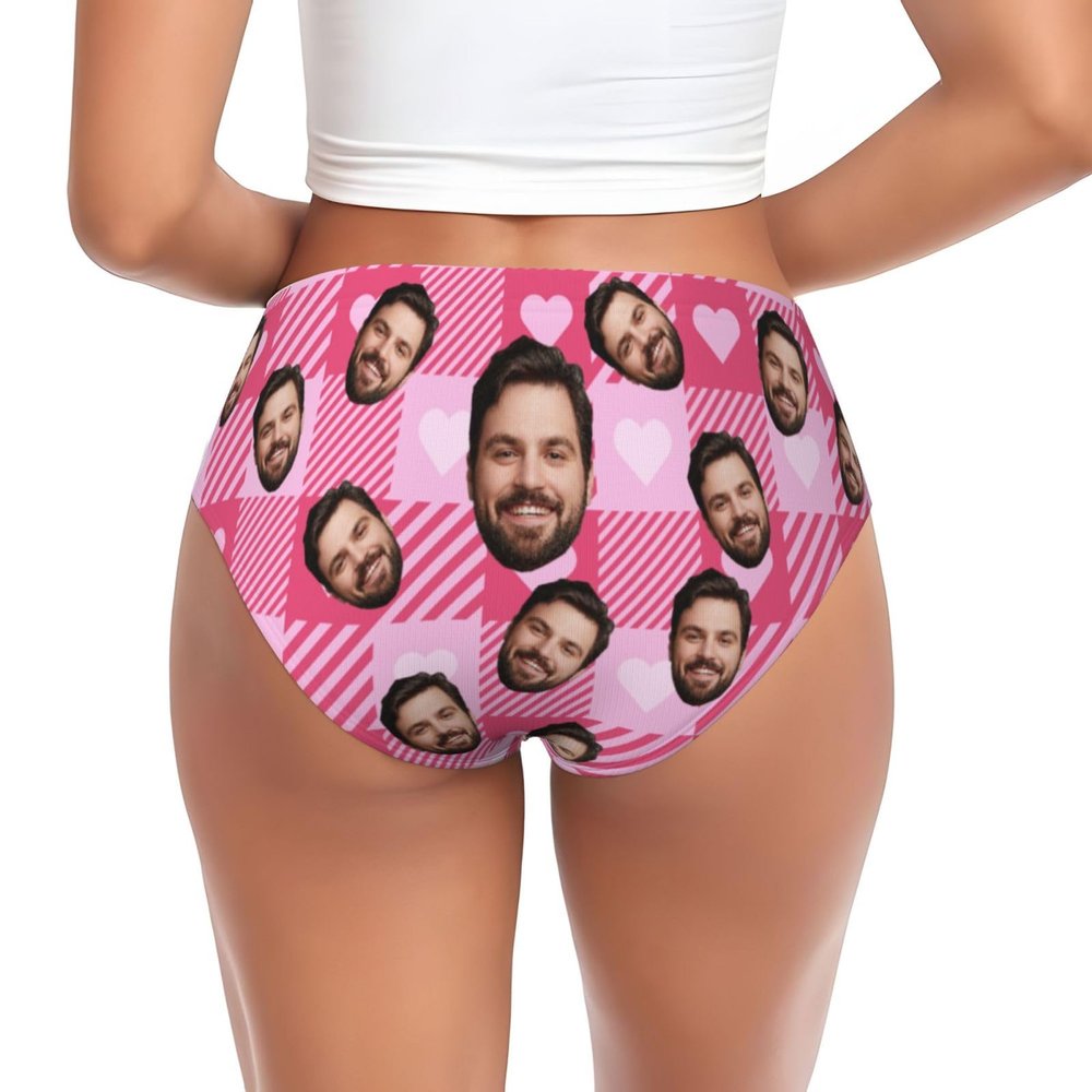 Custom Underwear for women Personalized Underwear with picture text name Panties Funny Gifts for Her Naughty boy shorts Large