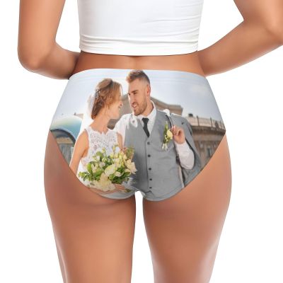Custom Underwear for women Personalized Underwear with picture text name Panties Funny Gifts for Her birthday Small
