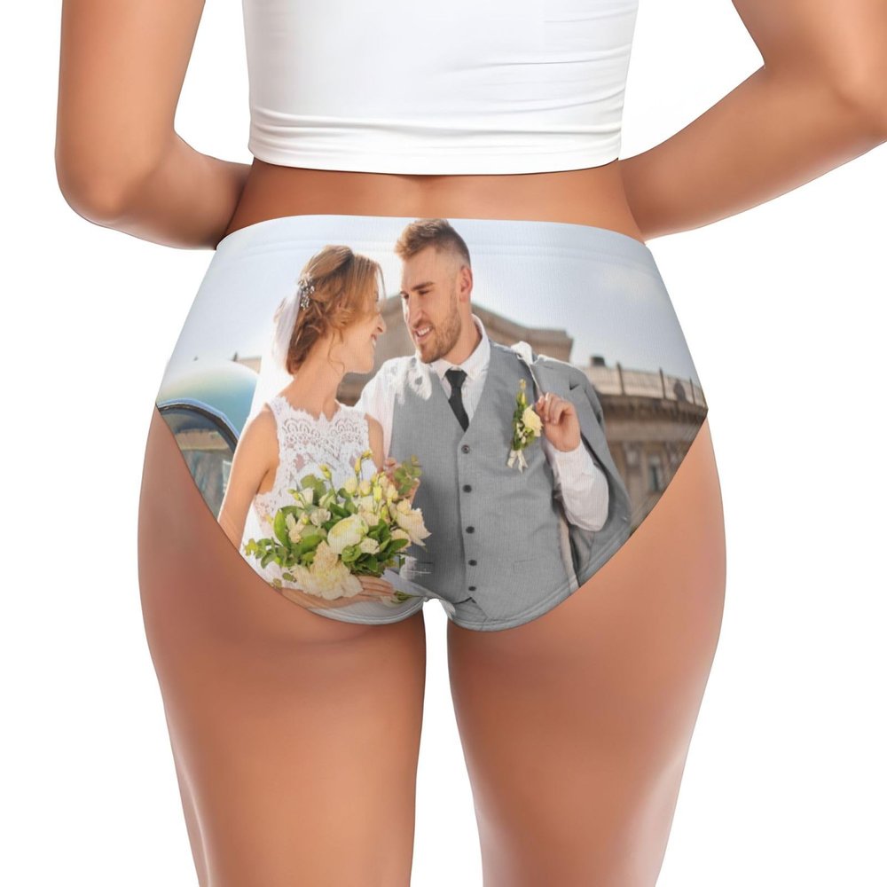 Custom Underwear for women Personalized Underwear with picture text name Panties Funny Gifts for Her birthday Small