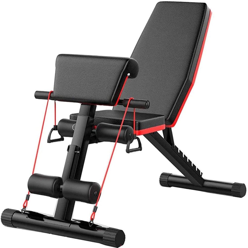 FENOKD Adjustable Benches Dumbbell Bench Sit-Ups Fitness Equipment Home Auxiliary Multi-Function Abdominal Board Commercial Fitness Chair Bench Press Slim Training Tools