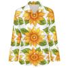 Sunflower Women's Irregular Hem Shirt Casual Button Down Blouse Fit Tops for Home Work S view 4