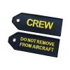 Crew/Do Not Remove from Aircraft Luggage tag | Black/Yellow | Small | Aviamart view 1