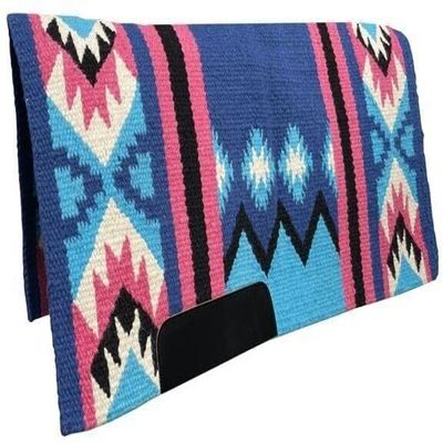 EQUIEMPRESS Horse Western Ranch Saddle pad/New Zealand Wool Western Saddle Blanket Top Wool Pad Sensor Flex (Customization Available) A47 (34" x 34")