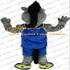 FurryMascot Gray Mustang Horse Animal Mascot Costume Party Carnival Costumes With Fan Inside the Head view 2