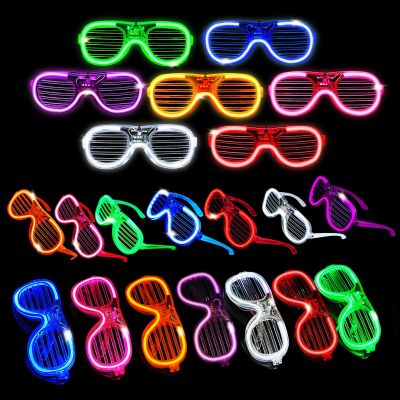 42 Packs LED Glasses 7 Neon Colors 2 NEW Neon Colors Added glow in the dark party supplies Favor for Kids Adult Glow sticks Light Up Glasses fit Holiday Birthday Valentine's Day Halloween Christmas
