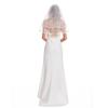 chrumeshi Bachelorette Party Veil Short Bridal Veils For Women Wedding shoulder length White view 2