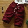 XZQYJKP Summer Cotton Shorts Men Solid Color Shorts Male Straight Loose Men's Breathable Elastic Waist Shorts White M view 4