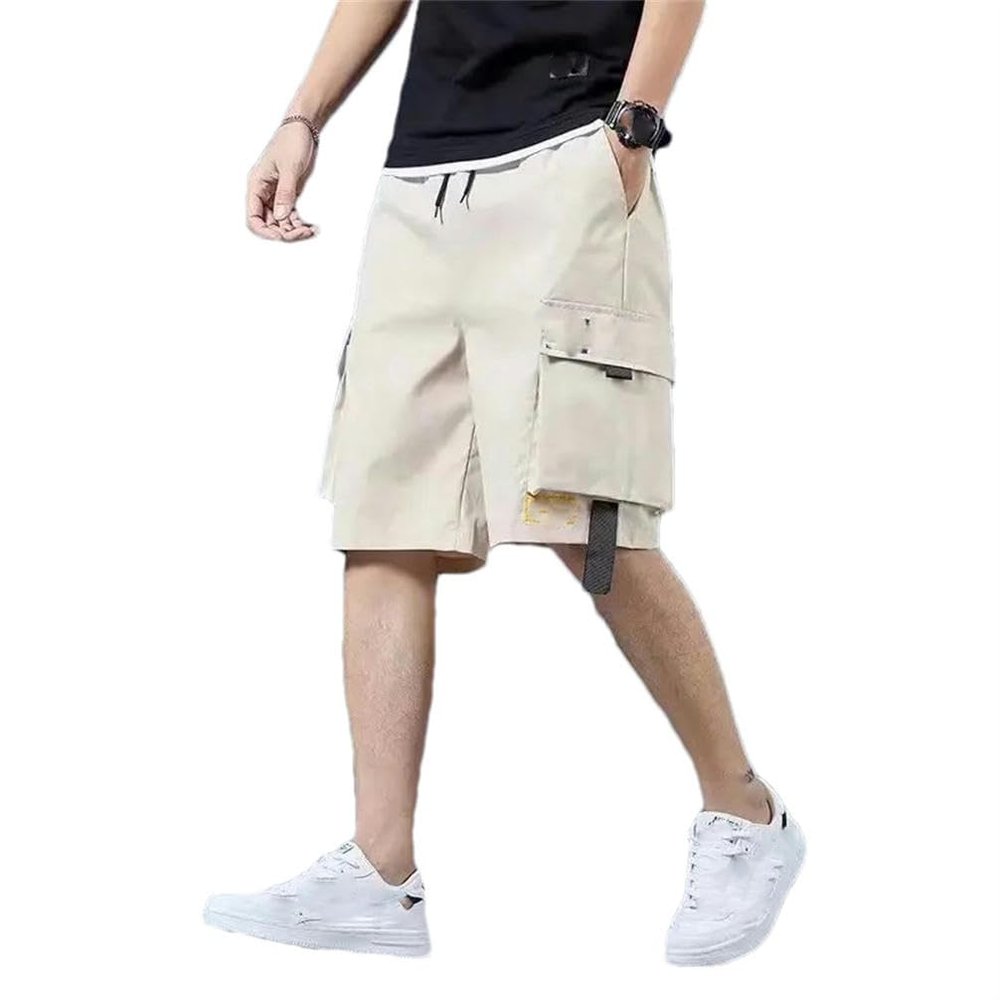 XZQYJKP Summer Casual Shorts Men's Wearing Casual Pants 411-D-KHAKI S