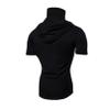 Comfortable Hoodies with Mask for Men - Slim Fit Muscle Fishing Shirt UV Neck Gym Running Base Layer Sportswear(Black,Medium) view 3